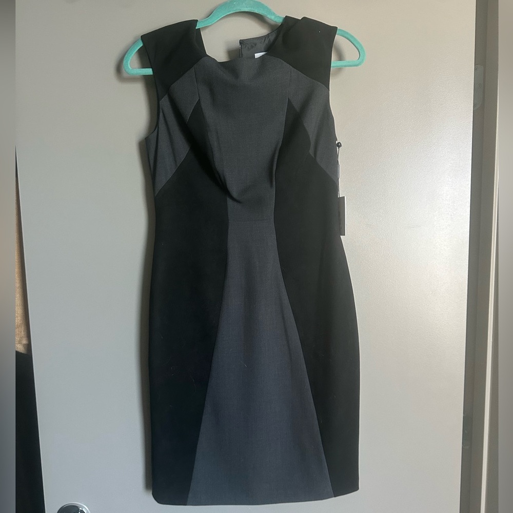 CALVIN KLEIN faux suede dress